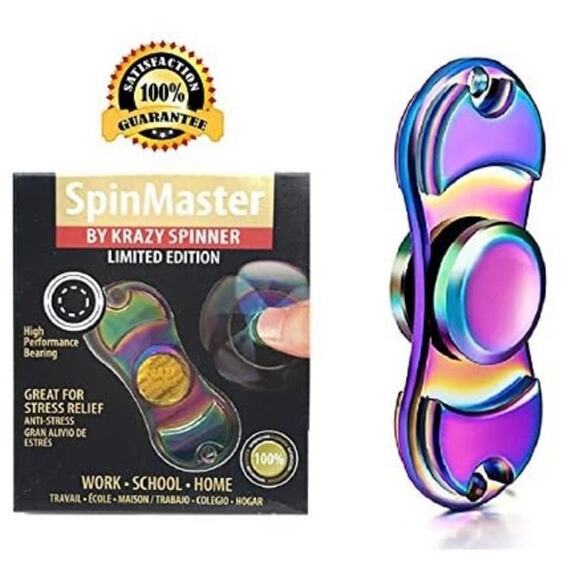 Fidget Spinner Rainbow SpinMaster Limited Edition Hand Spin Toy Stress Reducer! - Picture 1 of 11
